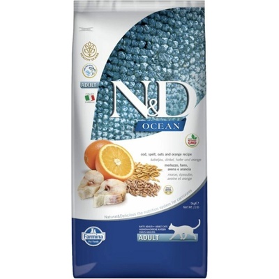 N&D cat Ocean Adult Codfish Spelt Oats and Orange 5 kg