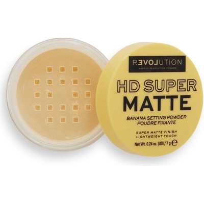 Revolution Relove HD Super Matte Transparentný fixačný púder s matným efektom Banana 7 g