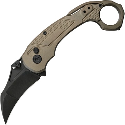 KB Knives Tactical Toucan Blackwash CPM 20CV Blade Bronze Ano Titanium KB463C