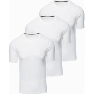 Ombre Clothing Комплект от три мъжки памучни тениски BASIC с кръгло деколте Ombre Clothing Ombre Clothing | Byal | МЪЖЕ | XL
