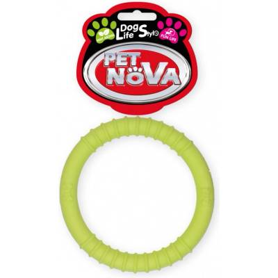 Petnova hračky pre zvieratá TPR RING YELLOW hračka pre psa 9,5 cm