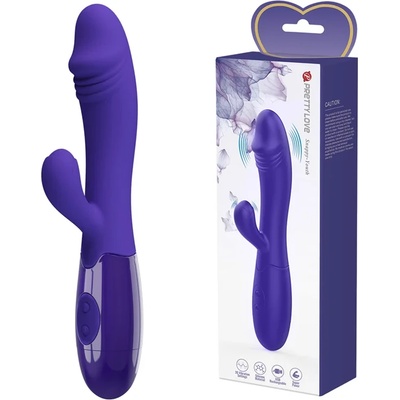 Вибратор с клитор стимулатор, презареждаем, 19см. - Snappy Youth (DEBRA01608)