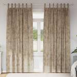 Pure Line Home Кадифени завеси в цвят таупе с текстилни гайки (уши), 2 бр. , 140 x 225 см