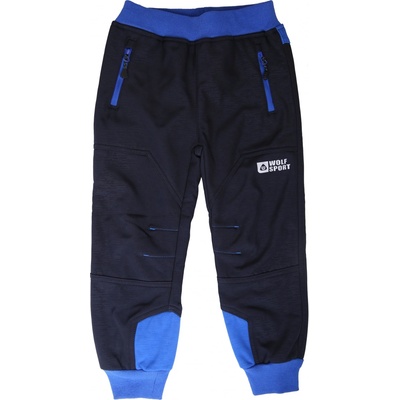 Wolf Chlapecké zateplené softshellové kalhoty tm. modré