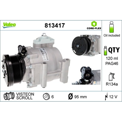 VALEO Kompresor, klimatizace NEW ORIGINAL PART 813417