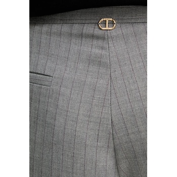 Twinset Панталон с вълна Twinset в сиво със стандартна кройка, с висока талия 252TP2632 (252TP2632)