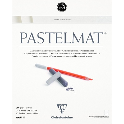 Clairefontaine Pastelmat Glued Pad N3 Скицник 12 24 x 30 cm 360 g (96028C)