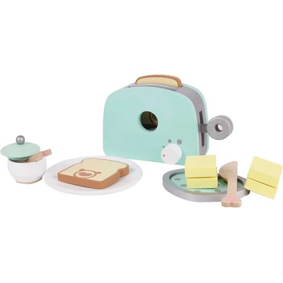 Classic World Комплект дървен тостер за игра - син (cw50509)