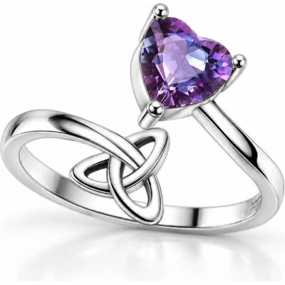 Elanis Jewel Dámský stříbrný prsten Duhové srdce Trinity se zirkonem EJ00806
