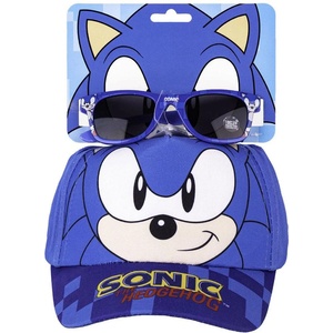 Cerda Детски комплект Cerda - Шапка и слънчеви очила, Sonic (2200009880) - baby