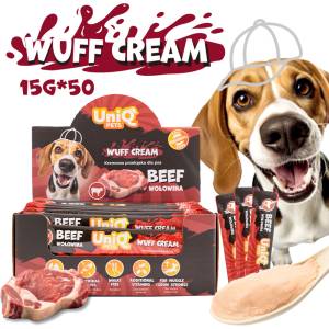 Uniq Pets Dog Snacks Wuffcream Beef Кремообразно лакомство за кучета с говеждо, 1 брой