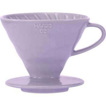 HARIO Dripper Hario V60-02 keramický + 40 filtrov - Лилаво (VDC-02-PU-BB)
