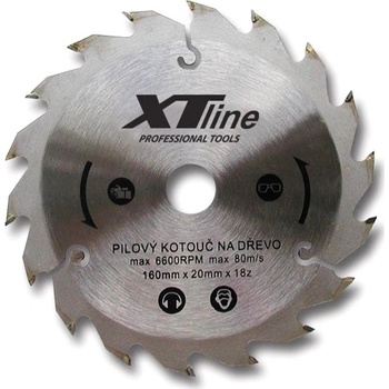 Xtline TCT16018 Kotouč pilový profi 160x20/18 zubů
