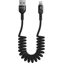 Mcdodo CA-6410 USB na Lightning, Mcdodo CA-6410, pružinový, 1,8m, černý