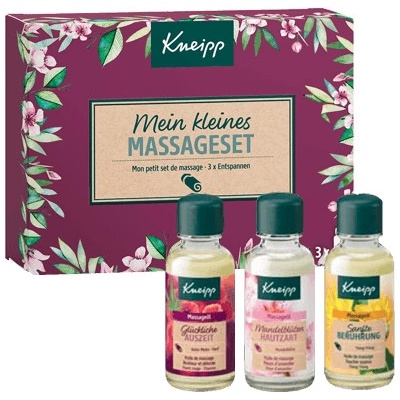 Kneipp masážní olej Mandlové květy 20 ml + masážní olej Divoká růže 20 ml + masážní olej Ylang-ylang 20 ml dárková sada