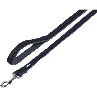 Nobby Повод classic preno nobby, найлон с неопренова подплата, черен/сив, ширина - 20-25 мм, дължина - 120 см, Германия - 80526-05