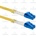 Conneu Оптична пач корда LC/UPC-LC/UPC сингъл мод, дуплекс, 0.5м (CNFJ-LCLCOS2DYE3mm-0.5)