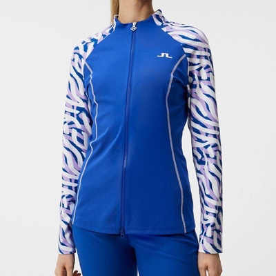 J.Lindeberg June Print Mid Layer Purple painted zebra