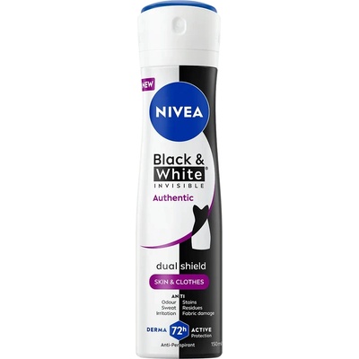 Nivea Спрей дезодорант Invisible on Black & White Authentic, 150 ml