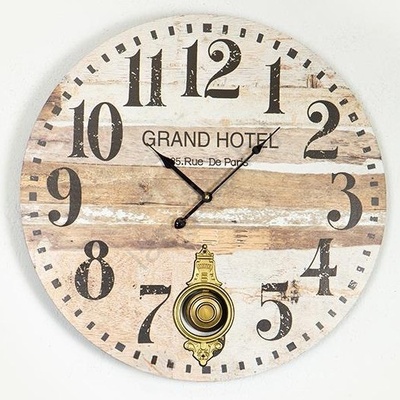 EUROLAMP Стенен часовник 1xAA Ø 58, 2 см бежов (EU0550)