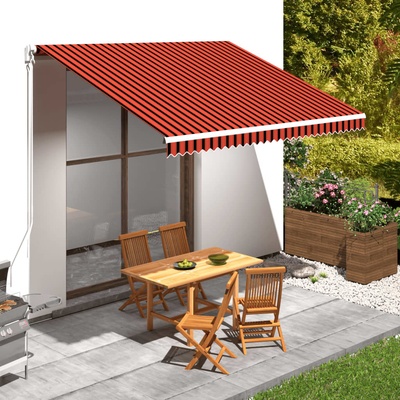 ZBXL Plachta na markýzu plátěná oranžovo-hnědá 400 x 300 cm