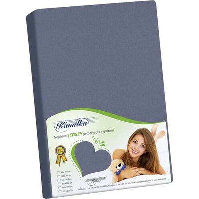Bellatex jersey prostěradlo Tmavě šedé 180x200x40