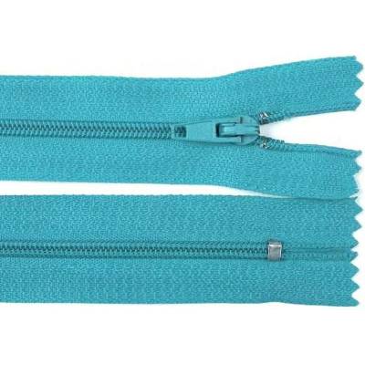 Pro Háčkování Spirálový zip pinlock No 3 délka 30 cm dětská modrá