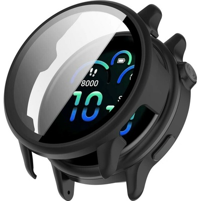 VSETKONAMOBIL 107632 PC FULL COVER Plastový kryt so sklom pre Garmin Vivoactive 6 čierny