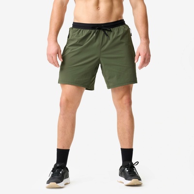 Domyos pánske ľahké športové šortky kaki
