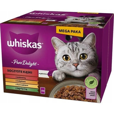 WHISKAS mix chutí v želé sáčcích 24x85 g