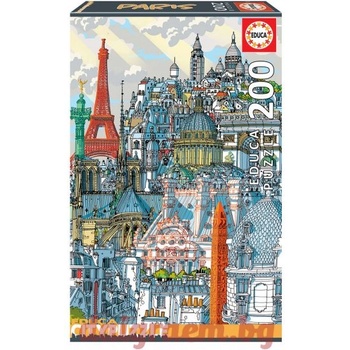 Educa Пъзел EDUCA 18471 CITYPUZZLE - 200 части - Paris, Париж (EDU18471)