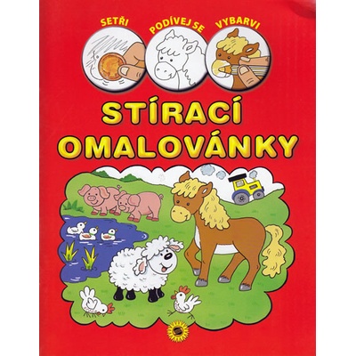 Stírací omalovánky červené