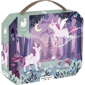 Janod Детски пъзел Janod - Unicorn, 54 части (J02555)
