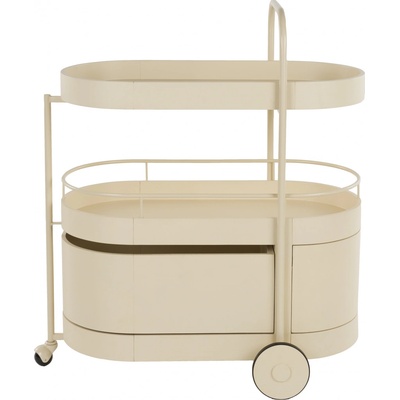 Zuiver Béžový kovový servírovací vozík Wim 85 x 53 cm