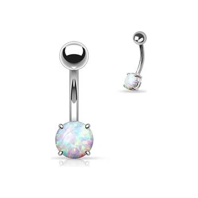 Šperky4U piercing do pupíku opál světlý WP01312OP17