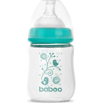 Baboo Anti colic Glass Feeding Bottle Wide Neck skleněná kojenecká láhev 150 ml