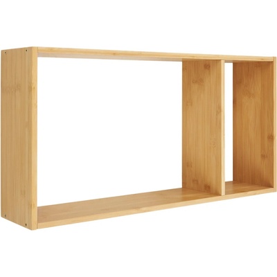 House Nordic Bambusová nástěnná police, přírodní, 70x15x35,5 cm, Ember