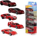 Mattel Hot Wheels комплект превозни средства 5 колички Ferrari (JLN12)
