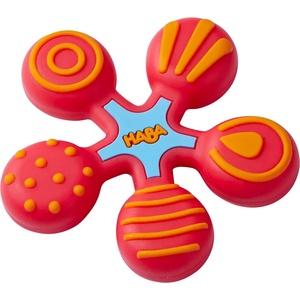 HABA Бебешка силиконова гризалка Haba, Червена звезда (304290)