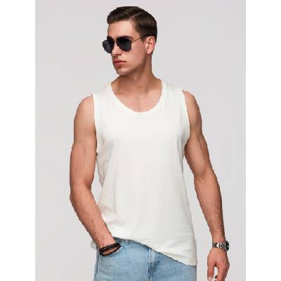 Ombre Clothing Мъжко памучно потникче BASIC - бяло V1 OM-TSBT-0272 Ombre Clothing Ombre Clothing | Byal | МЪЖЕ | S