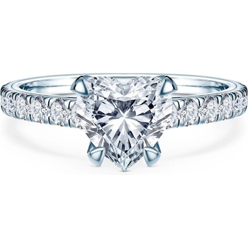 SAVICKI Годежен пръстен Share Your Love: бяло злато, лабораторни диаманти с шлифовка "сърце