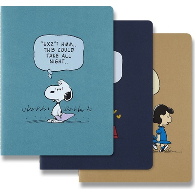 Moleskine Sešit Peanuts XL linkované 3 ks limitovaná edice – Zbozi.Blesk.cz