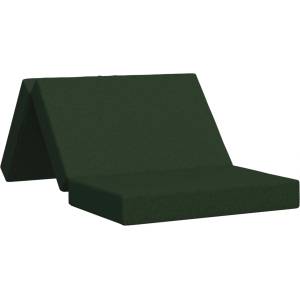 vidaXL Сгъваем диван легло 80 x 67 x 45 см Тъмнозелено (900175)