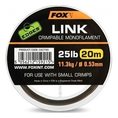 Fox Edges Link Trans Khaki Mono 20 m 0,53 mm