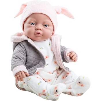 Paola Reina Realistické miminko holčička Maruška v teplé bundičce
