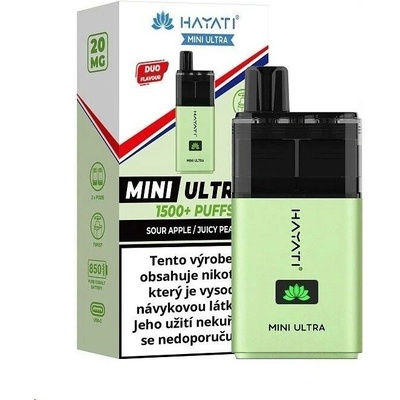 Hayati Mini Ultra Sour Apple Juicy Peach 20 mg 1500 potáhnutí