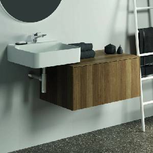 Ideal Standard Atelier Conca стенен долен шкаф, цвят тъмен орех, 1 чекмедже с плот 80 см (T4312Y5)