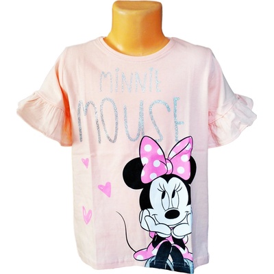 E plus M tričko MINNIE krátký rukáv s volánkem růžová růžová