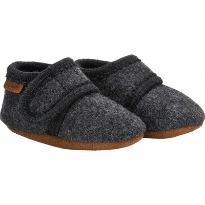 En*Fant vlnené capačky dark grey melange