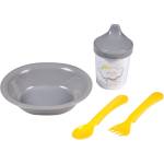 Bébé Douceur Пластмасов детски комплект за хранене 4 бр. Cloud - Bébé Douceur (6REP241)